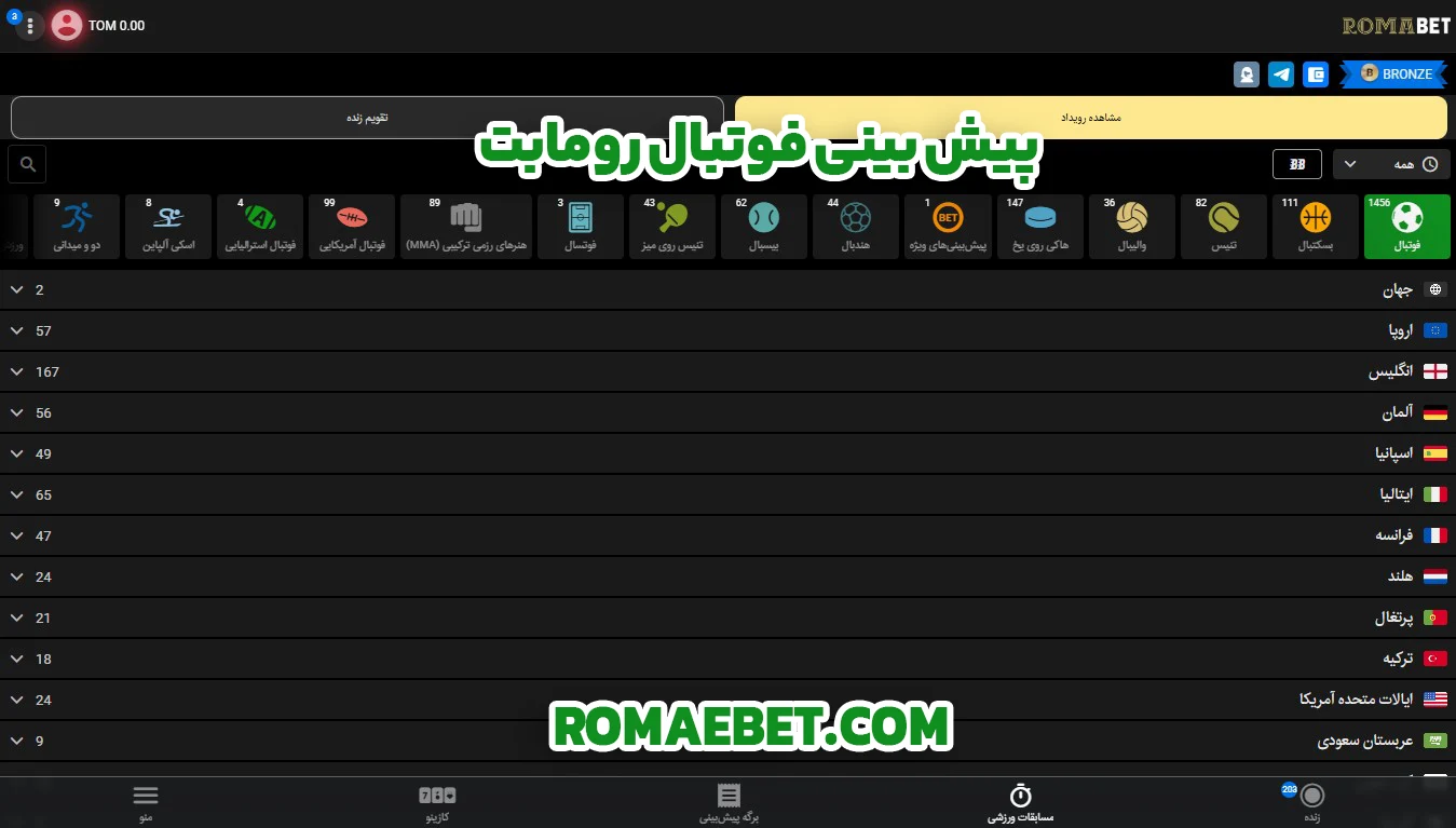 پیش بینی فوتبال رومابت - روما بت پیش بینی فوتبال رومابت